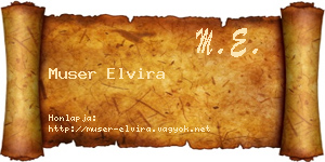 Muser Elvira névjegykártya
